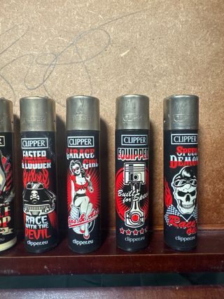 8 accendini Clipper rari motor garage