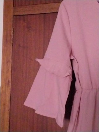 Vestido largo-maxi escote c/botones Romántico-Boho