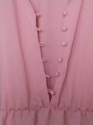 Vestido largo-maxi escote c/botones Romántico-Boho
