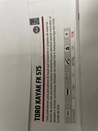 Caña Hart Toro Kayak FK 57S.