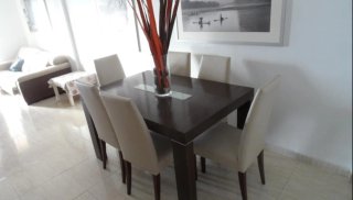 Muebles salón madera nogal