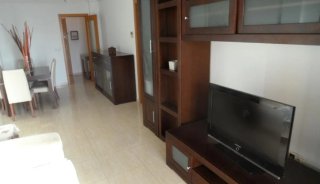 Muebles salón madera nogal