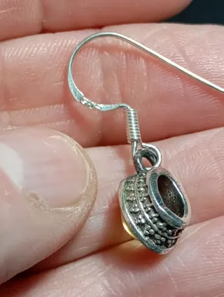 Pendientes Plata Ley citrino