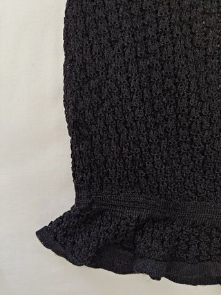 Top negro calado Mango