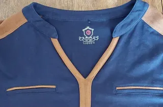 Camiseta azul de algodón Lloyds Talla XL