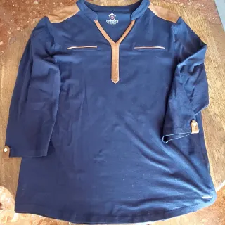 Camiseta azul de algodón Lloyds Talla XL