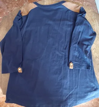 Camiseta azul de algodón Lloyds Talla XL