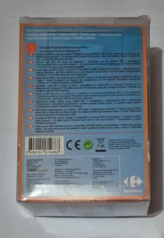Altavoz Portátil Carrefour Rojo/Plateado