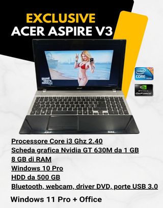 Computer Portatile Acer i3 Nvidia Geforce Notebook