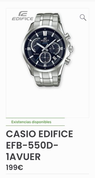 Reloj Casio Edifice WR 100M