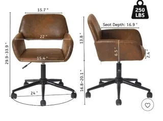 Silla de oficina piel con ruedas