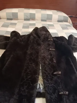 Abrigo de pelo mujer marrón