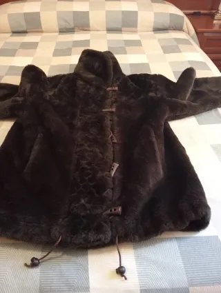 Abrigo de pelo mujer marrón