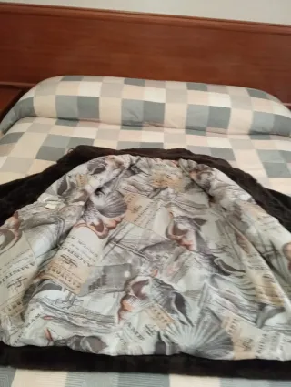 Abrigo de pelo mujer marrón