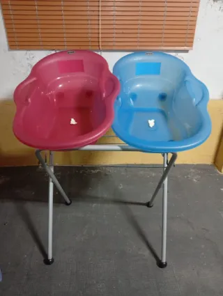 2 Bañeras Bebé (Rosa y Azul)