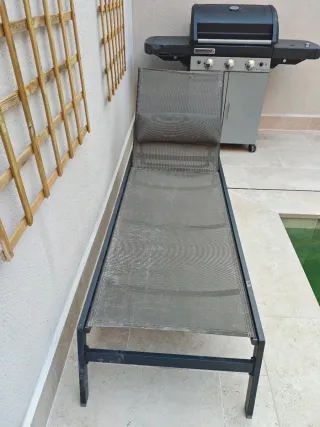 Tumbona de piscina gris