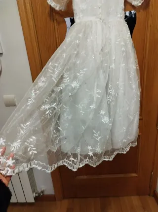 Vestido de comunión niña blanco. Talla 10 años.