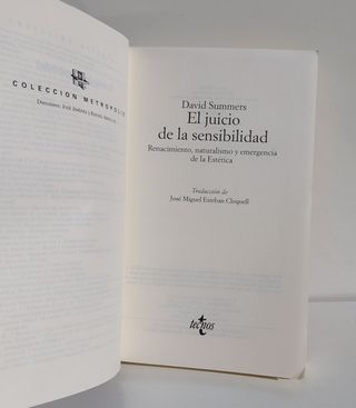 El juicio de la sensibilidad - David Summers