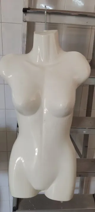 Busto expositor para ropa de plástico .