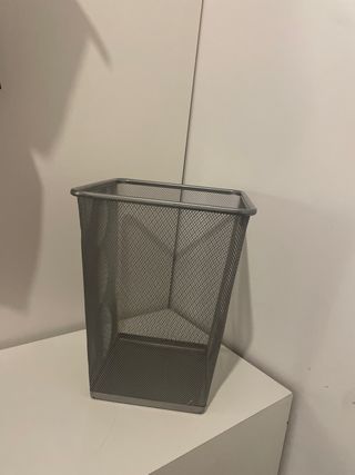 Papelera de Malla Metálica Gris