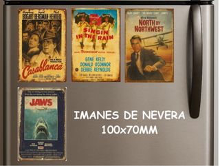 Lote 4 Imanes Nevera Carteles Películas 100x70mm