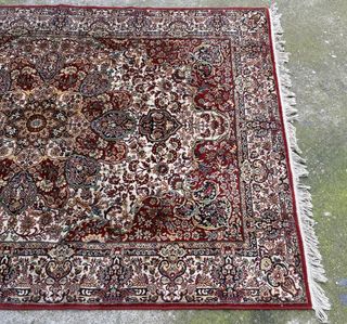 Alfombra Oriental Lana Rosetón Central