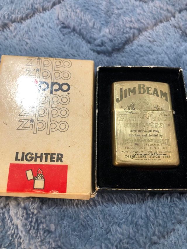 Mechero Zippo Jim Beam Solid Brass