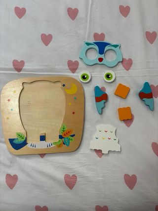 Puzzle de madera búho infantil