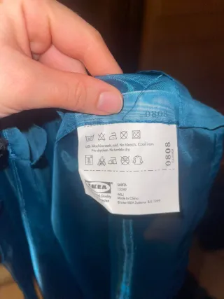 Tessuto per tenda blu petrolio