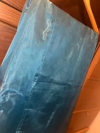 Tessuto per tenda blu petrolio