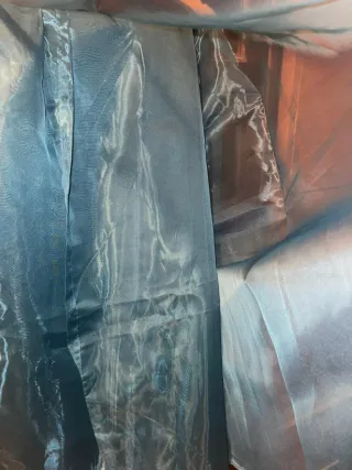 Tessuto per tenda blu petrolio