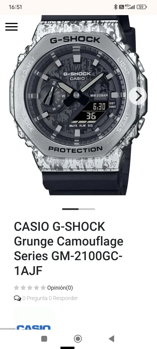 Reloj G-Shock Edición Camuflaje
