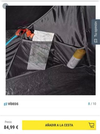 Tienda de campaña 2 segundos Quechua