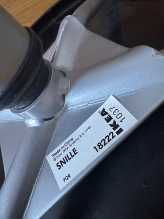 Sedia girevole nera Ikea con ruote