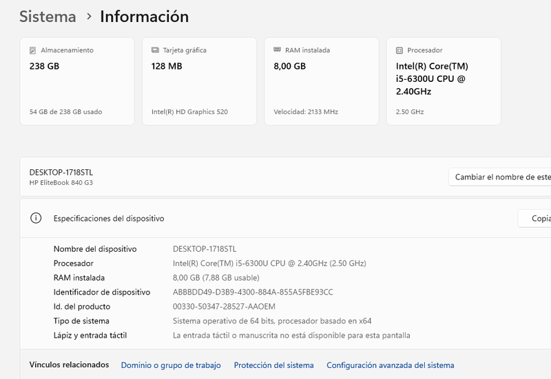 Hp Elitebook 840 G3 Core I5 2,4GHz + 8GB + 256SSD afbeelding 4