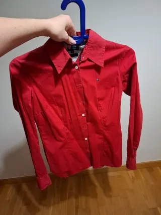 Camisa Tommy Hilfiger Roja Talla xxs Stretch