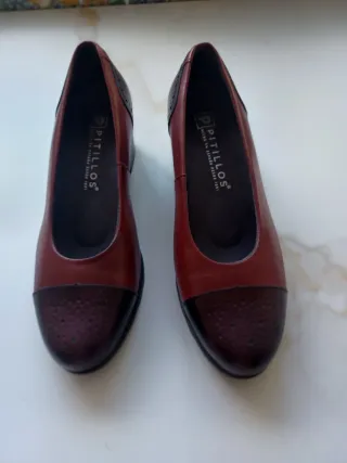 Zapatos Pitillos granate mujer
