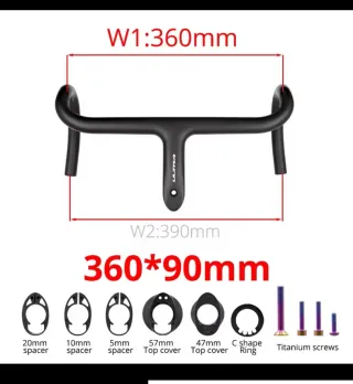 Manillar integrado Ullicyc UltraLight Carbono 240g