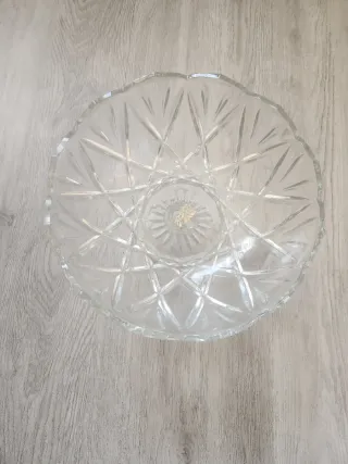 Frutero de cristal tallado