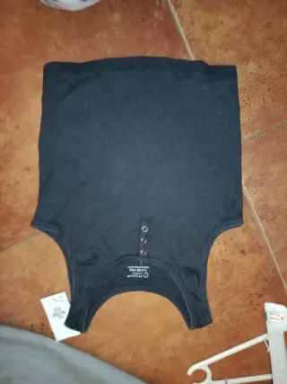 Camiseta tirantes anchos gris M