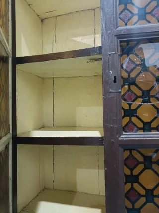 Armario Vitrina Madera Cristal Siglo XVIII