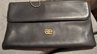 Bolso cartera piel negro