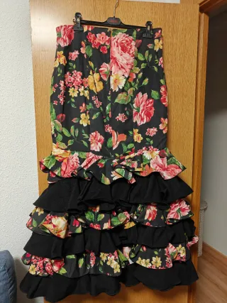 Falda flamenca volantes multicolor