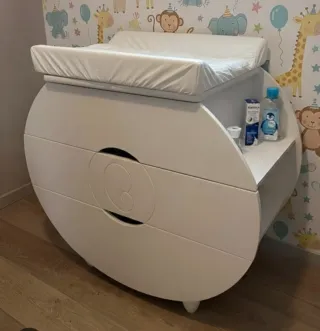 Cómoda cambiador bebé blanca
