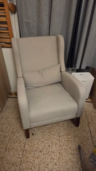 Poltrona Ergonomica Beige Tessuto