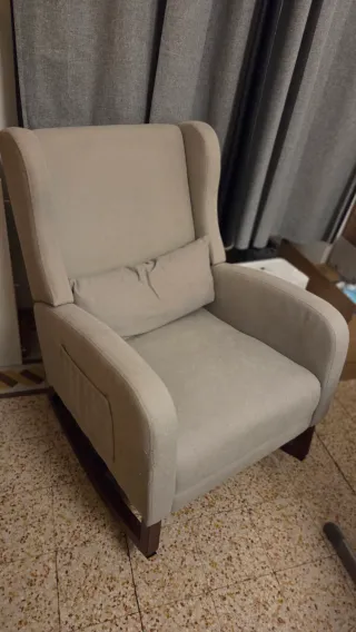 Poltrona Ergonomica Beige Tessuto