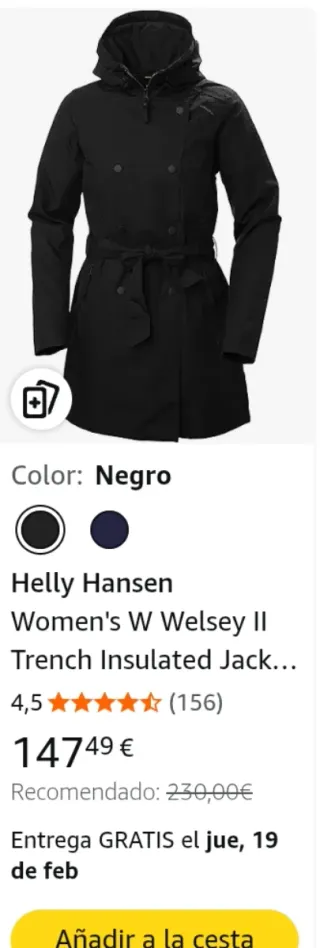 Abrigo Helly Hansen Welsey II Trench Mujer