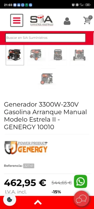 Generador Genergy Naranja