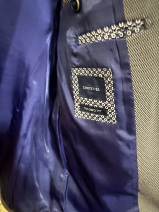 Americana gris con forro azul