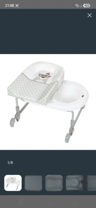 Bañera cambiador bebé con soporte BREVI BAGNOTIME